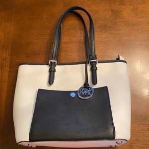 MK white & black handbag